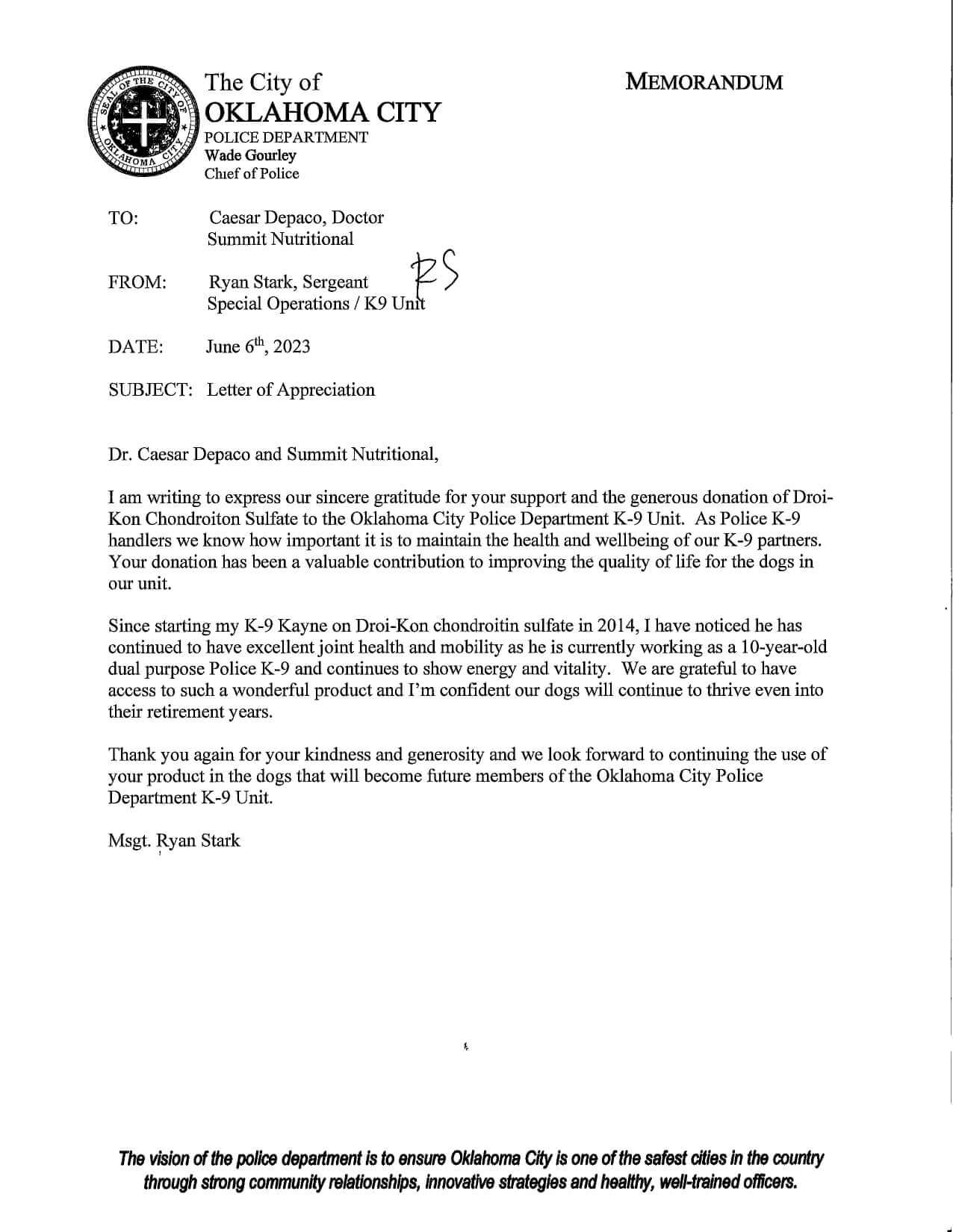 The City of Oklahoma City Police department